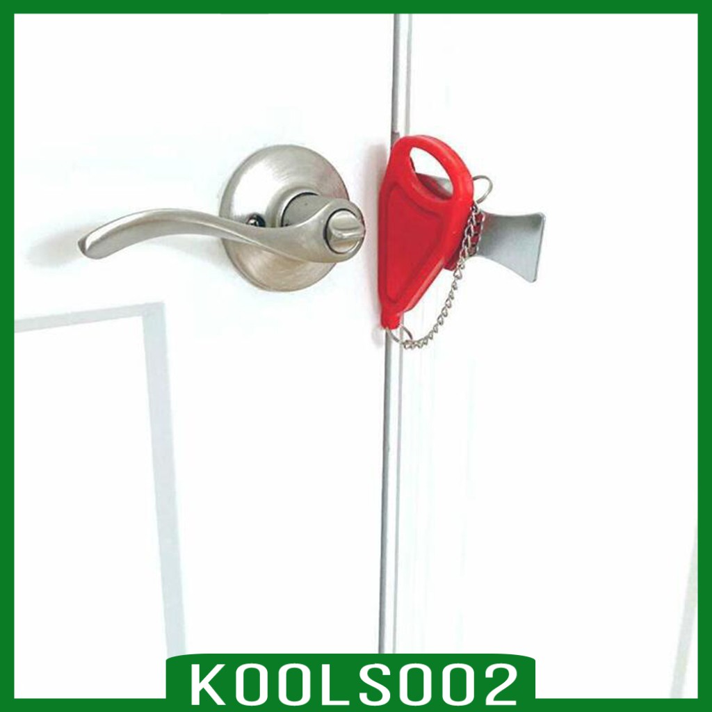 [KOOLSOO2] 1pc Portable Door Lock Travel Hotel Apartment Door Stopper Door Tool Easy Install, Giving you additional safety, security and privacy behind it.