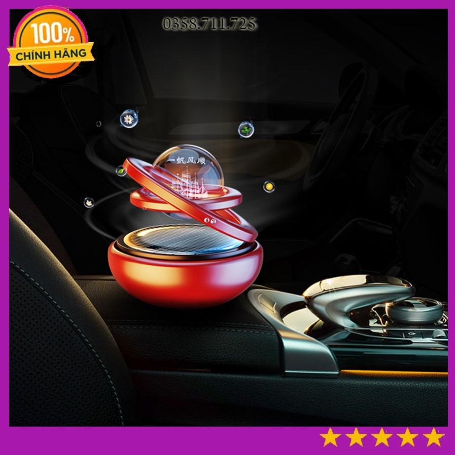 Nước hoa ô tô xoay có quả cầu phale độc đáo, Nước hoa xe hơi xoay băng năng lượng mặt trời