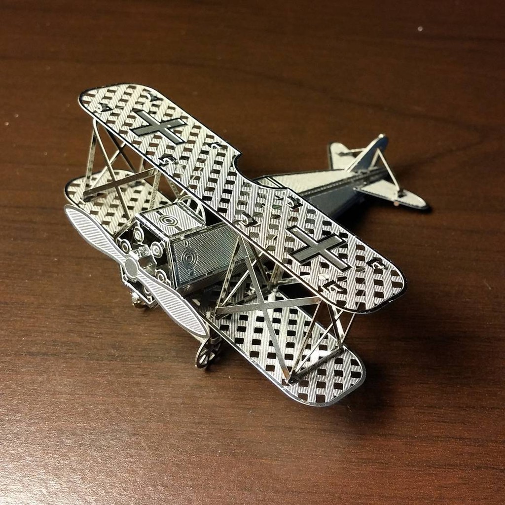Mô hình 3D kim loại lắp ráp máy bay tiêm kích FOKKER D-VII [Chưa lắp]