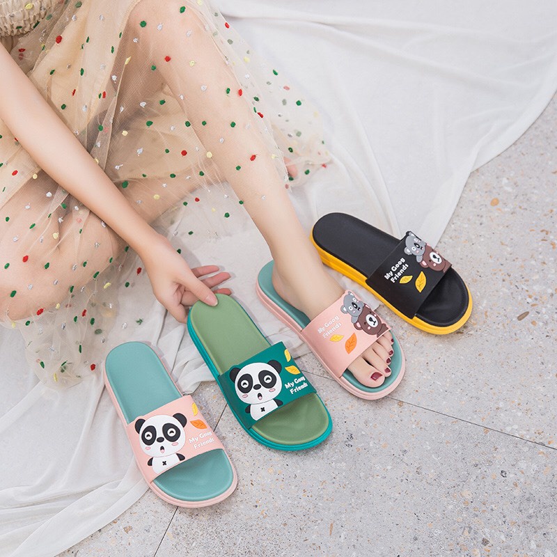 Mẫu MỚi- Dép Quai Ngang Gấu Panda Xinh Xắn DP06- Theshe