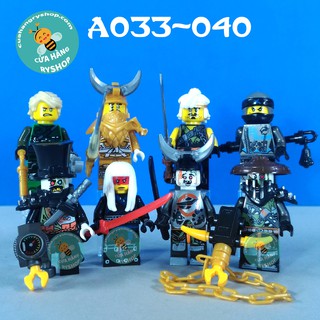 A033-040 - Set 8 nhân vật Non Lego Ninjago và đội quân săn rồng Season 9 Hunter LELE