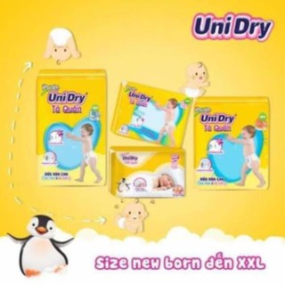 Combo 2 bịch tã dán Unidry S46*2/M42*2/L38*2/XL34*2