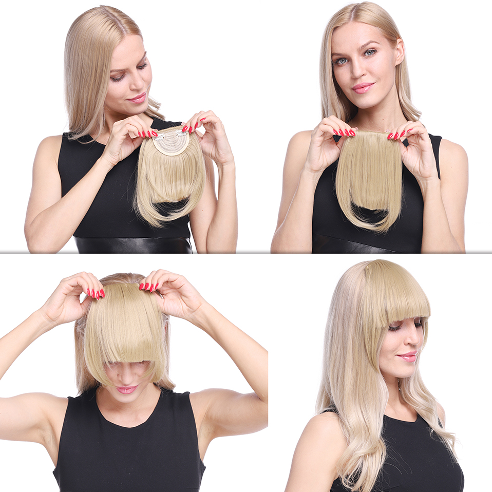 Tóc Mái Giả Có Kẹp Bằng Sợi Tổng Hợp Cho Nữ