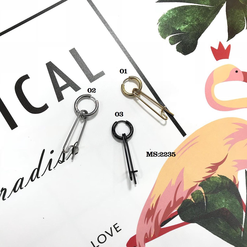 KHUYÊN TAI HÌNH MIX HỌA TIẾT CAO CẤP / THÉP Y TẾ KHÔNG GI