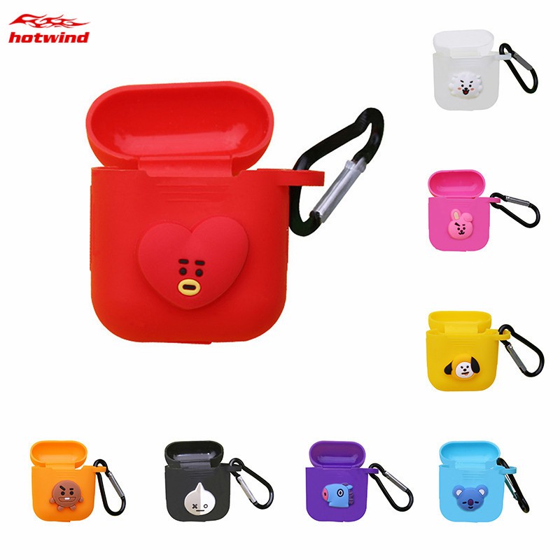 Vỏ bọc hộp sạc tai nghe AirPods hình biểu tượng hoạt hình BT21