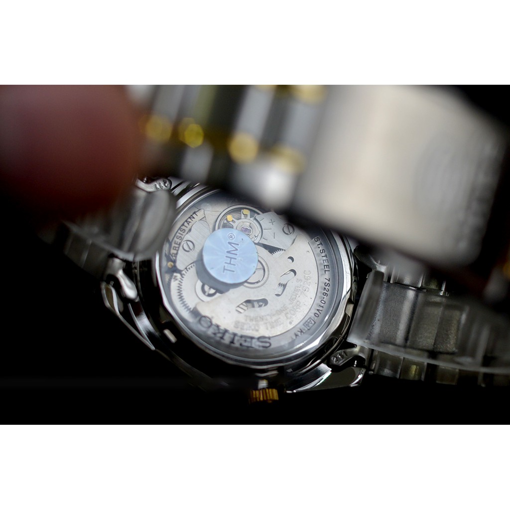 Đồng hồ nam Seiko 5 SNKL47K1S máy cơ dây thép chống rỉ, mặt kính Hardlex (Kính cứng)