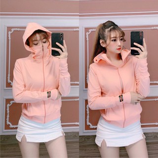 Áo khoác nữ áo khoác chống nắng 3 trong 1 (màu cam nhạt) hàng chuẩn cao cấp