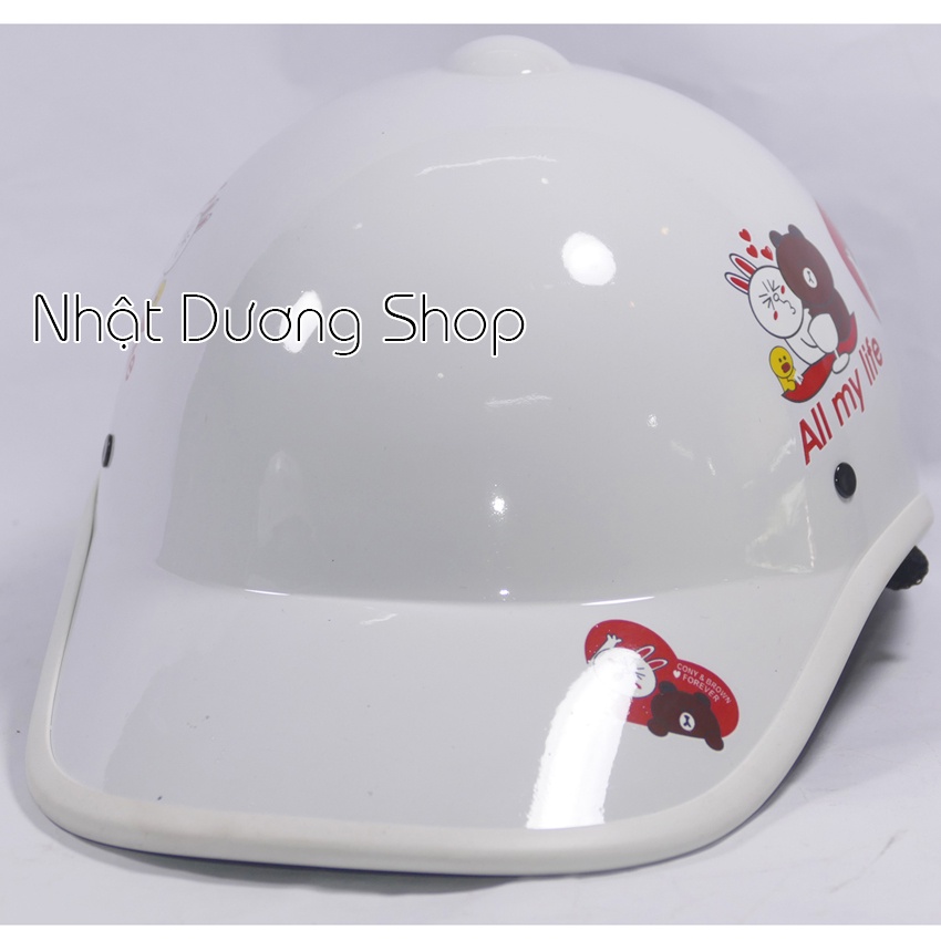 Nón bảo hiểm kết nữ nước sơn đẹp được in họa tiết bất kì rất trẻ trung và năng động