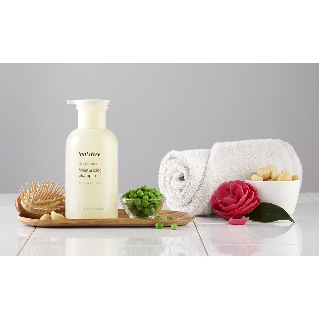 [Mã FMCGMALL giảm 8% đơn từ 250K] Dầu gội dưỡng ẩm innisfree My Hair Recipe Moisturizing Shampoo for Dry Hair 330ml