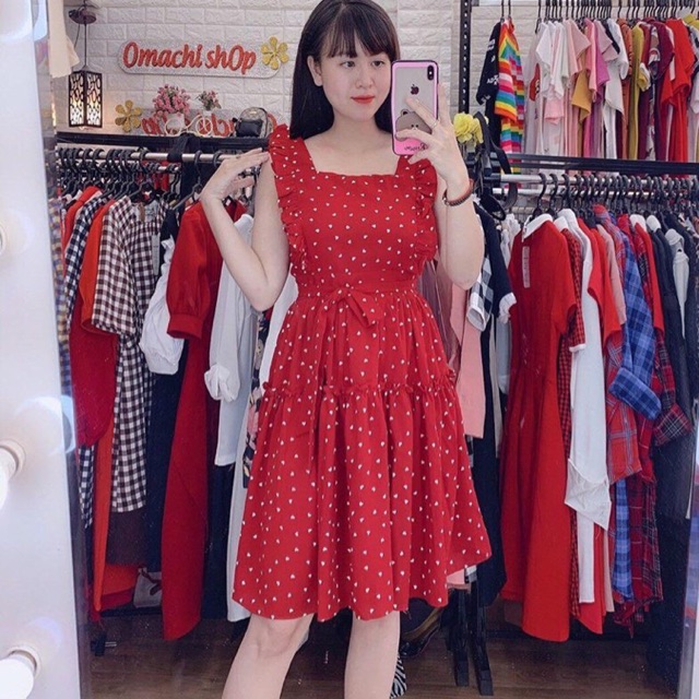 Đầm cánh tiên trái tim kèm nơ ( ảnh thật + video)