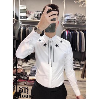Áo sơ mi nam họa tiết ngôi sao