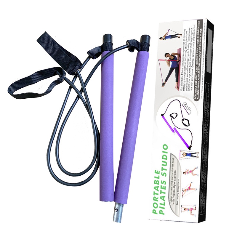 Thanh Tập Pilates Có Dây Kháng Lực Tập Tay Lưng Ngực Mông Chân Đùi Toàn Thân