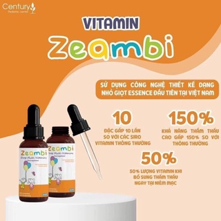 Vitamin tổng hợp zeambi cho bé, dạng nhỏ giọt, 30ml, nhập khẩu từ Anh