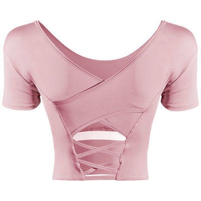 thể thao, áo thun nữ với miếng đệm ngực, yoga mỏng, bước chạy khô tốc độ, thể dục ngắn tay, quần áo, mùa hè