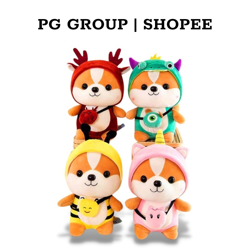 Gấu Bông Chó Shiba Cosplay 25 cm Cao Cấp - Sóc Siba