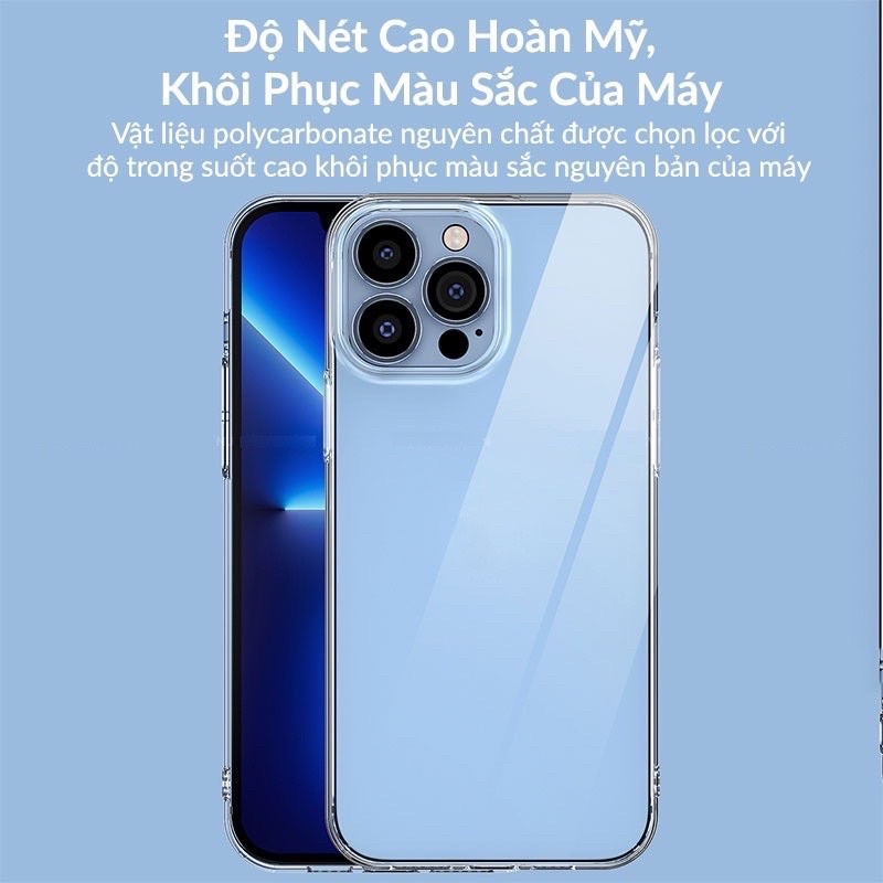 Ốp lưng LIKGUS meka trong suốt không ố màu dành cho iphone 7plus đến 15 pro max