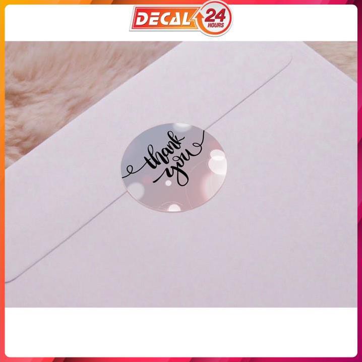 Set 12 nhãn dán tròn 30mm Thank You Sticker PVC, đa dạng mẫu mã, Sticker Thank You, Sticker Cảm Ơn, Decal Tem Nhãn Dán