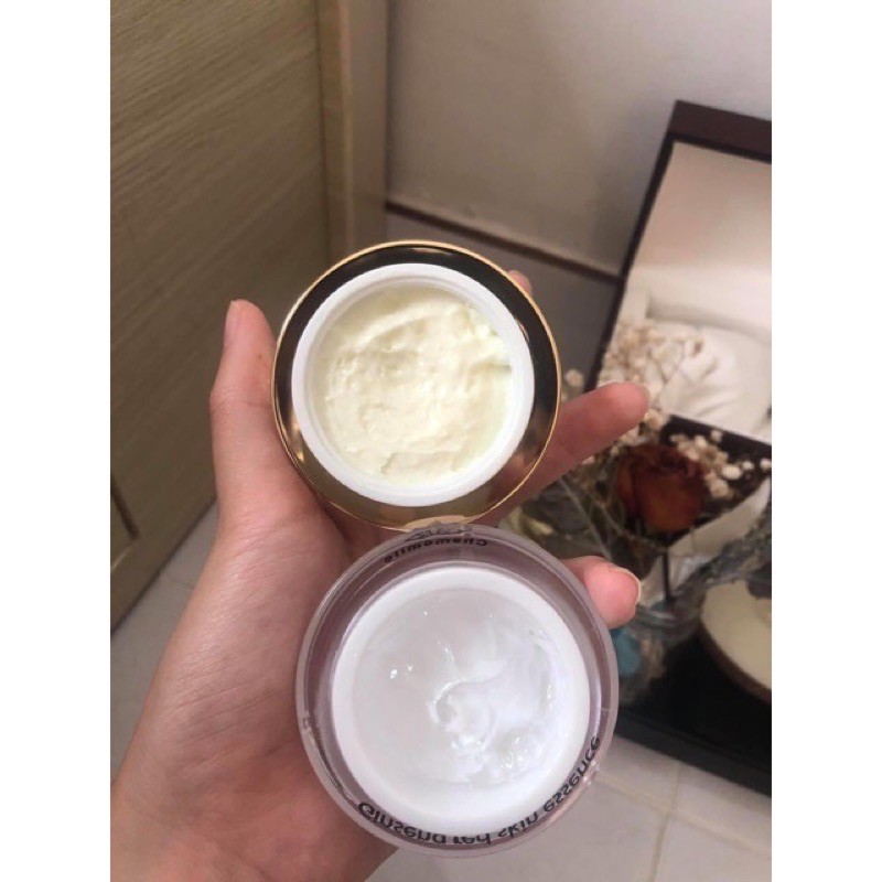 Combo 1 hộp kem tái tạo và 3 kem hồng sâm chamomileskill hàng chuẩn