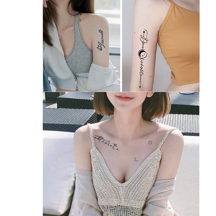 Set 30 miếng dán hình xăm, tattoo, bộ xăm giả sắc nét như hình thật kiểu dáng sang chảnh thời thượngmeomeo