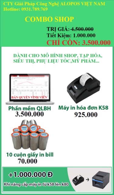 Trọn bộ Máy In Bill Bán Hàng cho Shop Tạp Hoá - Nhà Sách -Mỹ Phẩm -Phụ Liệu | BigBuy360 - bigbuy360.vn