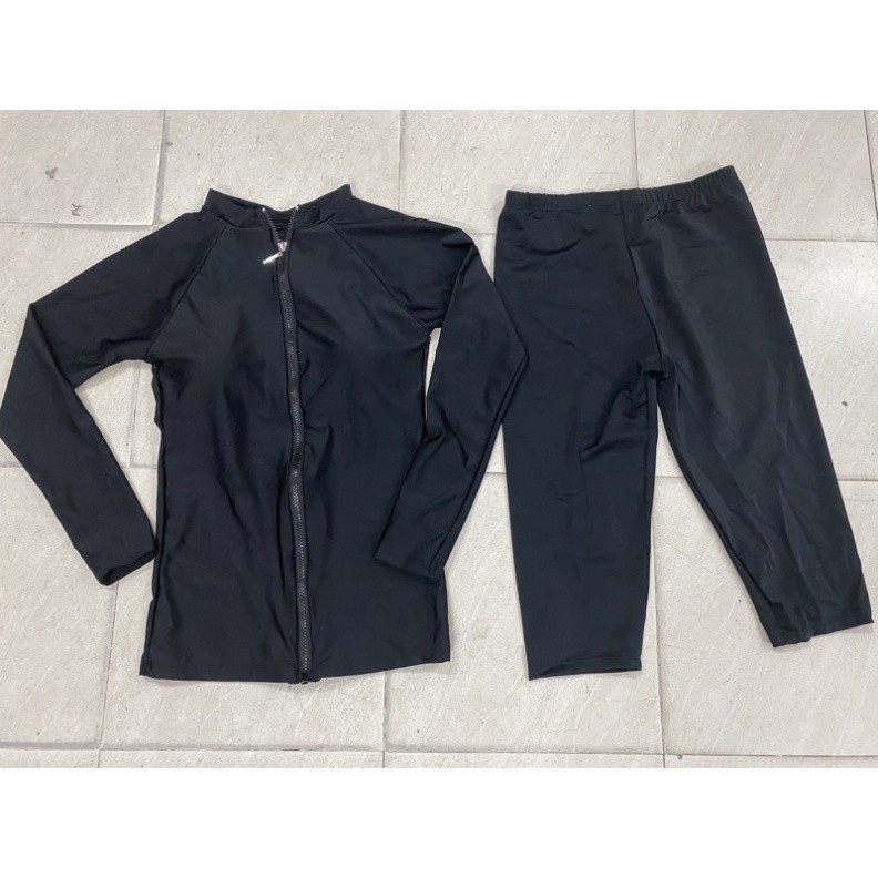 CÓ SIZE Áo KHOÁC bơi, Áo bơi có dây kéo quần dài hoặc quần lửng kín đáo | BigBuy360 - bigbuy360.vn