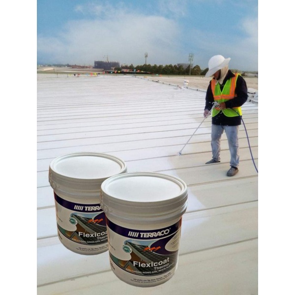 Sơn chống nóng mái tôn, mái ngói, bê tông - Terraco Flexicoat Thermo-5