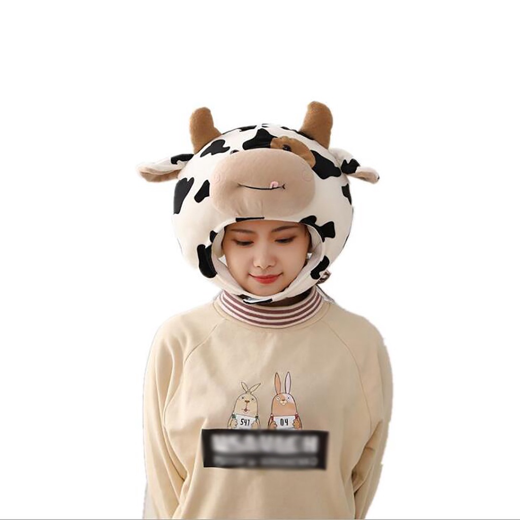 Mũ Hình Bò Sữa Hoạt Hình Dễ Thương Cho Bé