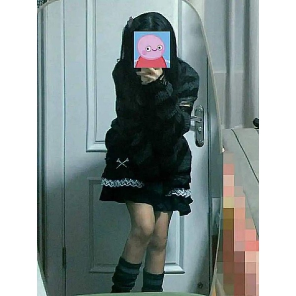 Áo len rách dạng mỏng gothic - punk unisex