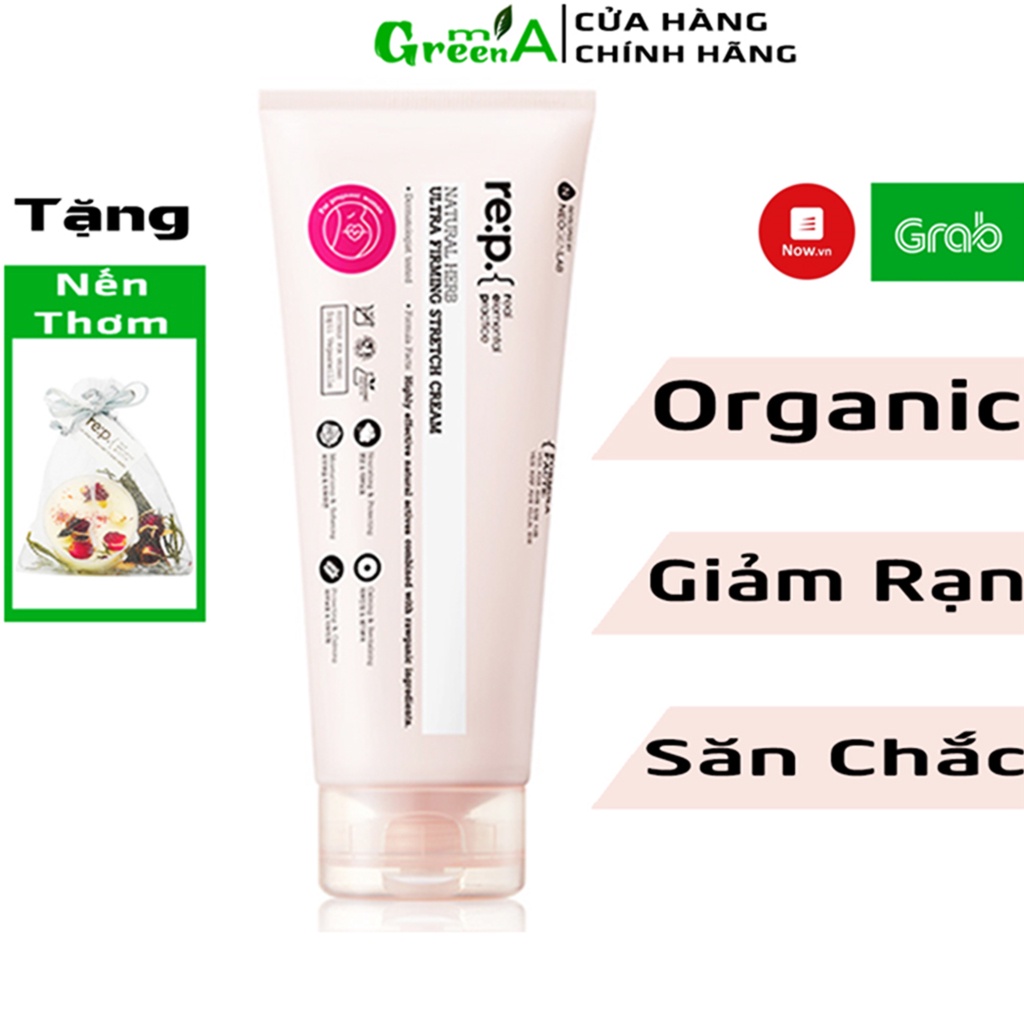 Kem Chống Rạn Da RE:P Giảm Rạn Da Bụng Đùi Săn Chắc Da Làm Mờ Sẹo RE:P NATURAL HERB ULTRA FIRMING STRETCH CREAM 200ml