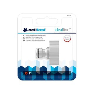 Cút nối nhanh nguồn nước ren trong Cellfast Ideal Line 1″ - 50-660 - ban công xanh