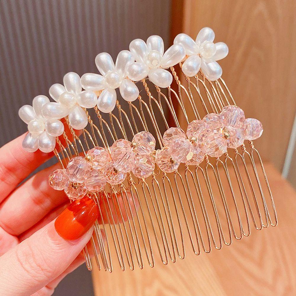 Lược Chải Tóc Bằng Kim Loại Trong Suốt Thanh Lịch Phong Cách Hàn Quốc|Dây Cột Tóc Thiết Kế Xinh Xắn Thời Trang