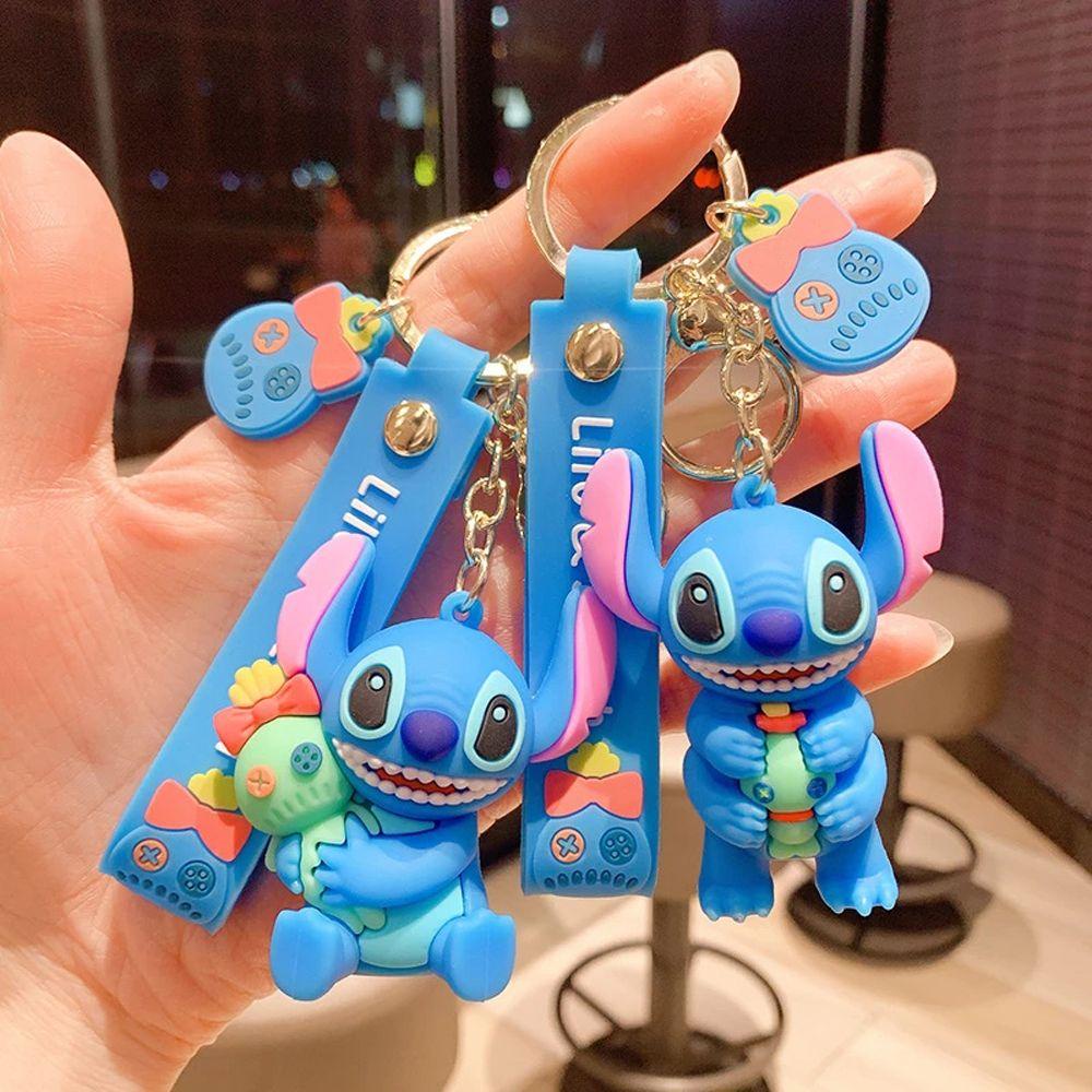 Móc khóa MMULCK thiết kế nhân vật Lilo Stitch hoạt hình dễ thương sáng tạo làm quà tặng cho trẻ em