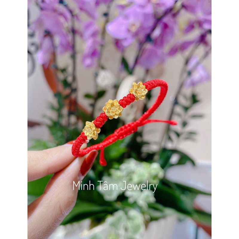 Charm hoa sen 24k,Hoa sen 24k mini-Minh Tâm Jewelry