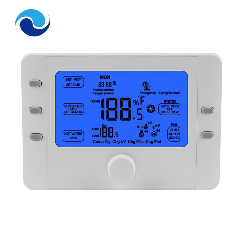 Hy818 Large Lcd Display Smart Programmable Home 24V Heat Pump Single/Multi Stage Digital Thermostat