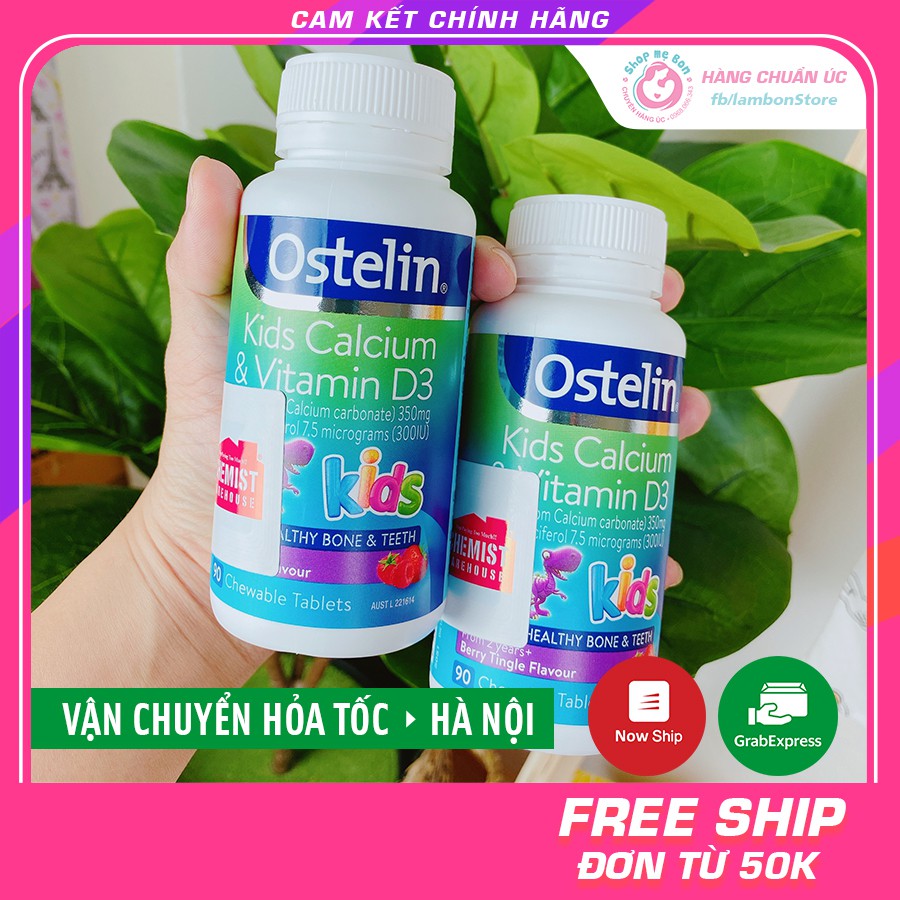 KẸO CANXI Khủng Long Kids Calcium Vitamin D3 Ostelin 90 viên