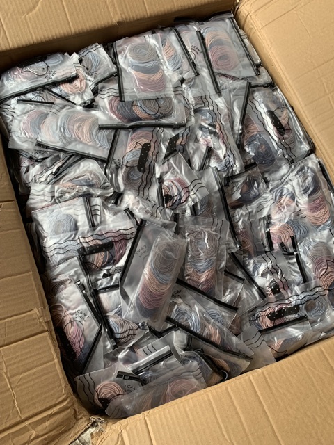 Set 100 dây buộc tóc nhiều màu túi zip