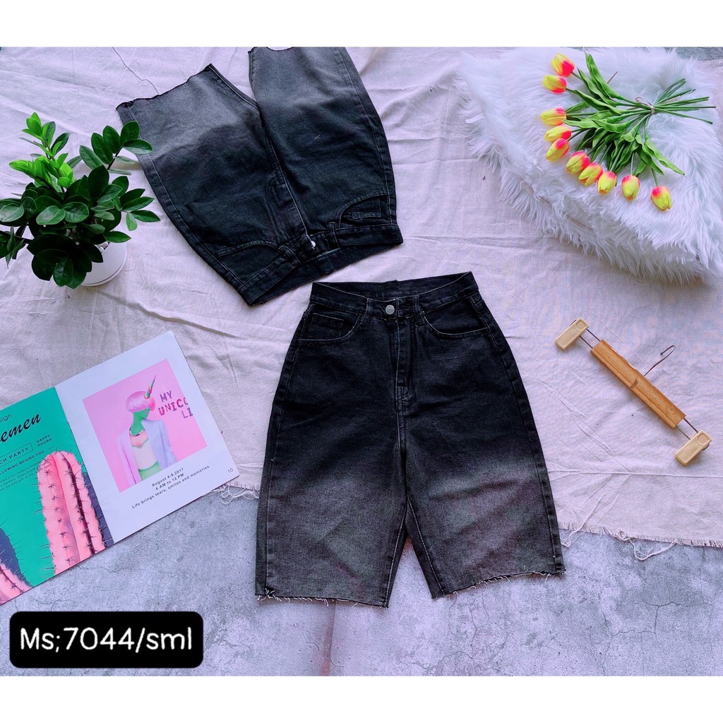 [ LEM LUỐC ] QUẦN JEAN NGỐ LỬNG NỮ LOANG MÀU XÁM TRÊN DƯỚI LAI TUA LƯNG CAO FORM RỘNG MÁT MẺ HADI ĐỦ SIZE S, M, L HOT