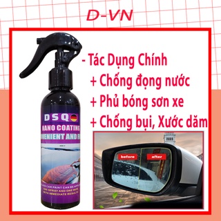 [ Loại Xịn ]  Xịt phủ nano chống nước kính, phủ bóng sơn xe ô tô - Chống bám nước bề mặt kínhCeramic