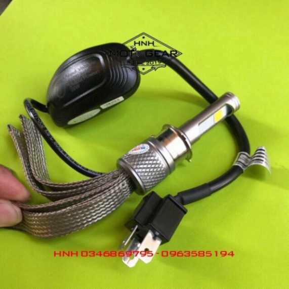 Pha Led M02J Siêu Sáng Tản Nhiệt Lá Nhôm Cho Xe Máy