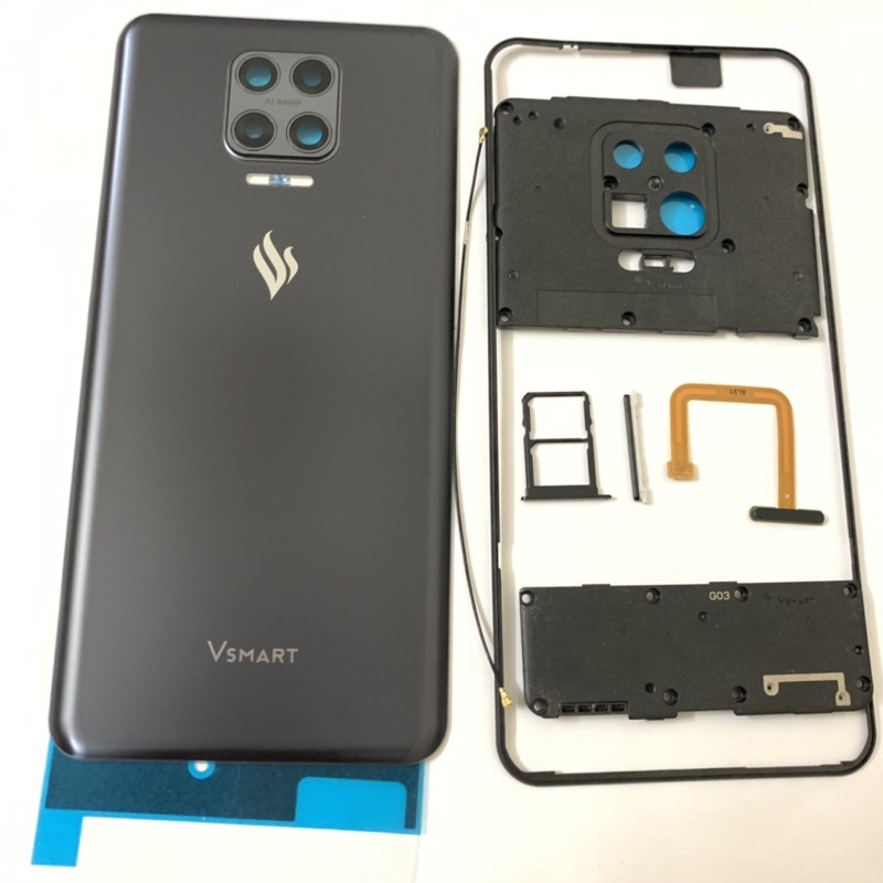 combo bộ vỏ lưng sau vsmart Aris_Aris pro zin new hãng như hình sẵn 4 màu