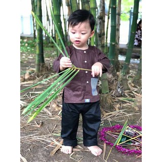 bộ bà ba nâu cho bé
