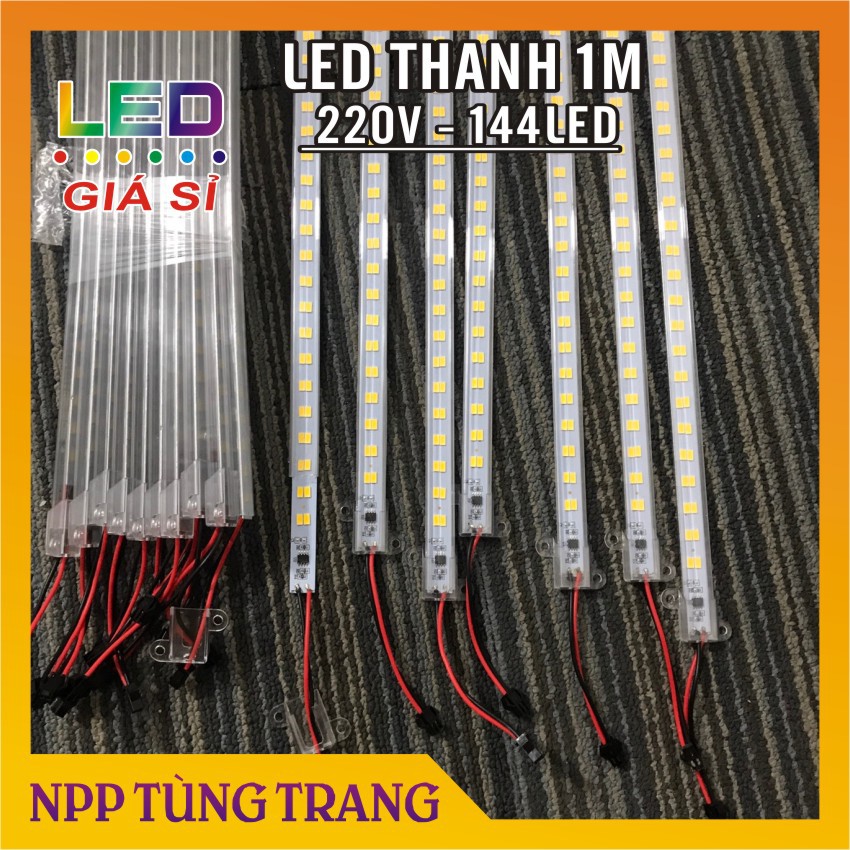 Đèn Led thanh 220v - 144 mắt led dài 1 mét siêu sáng