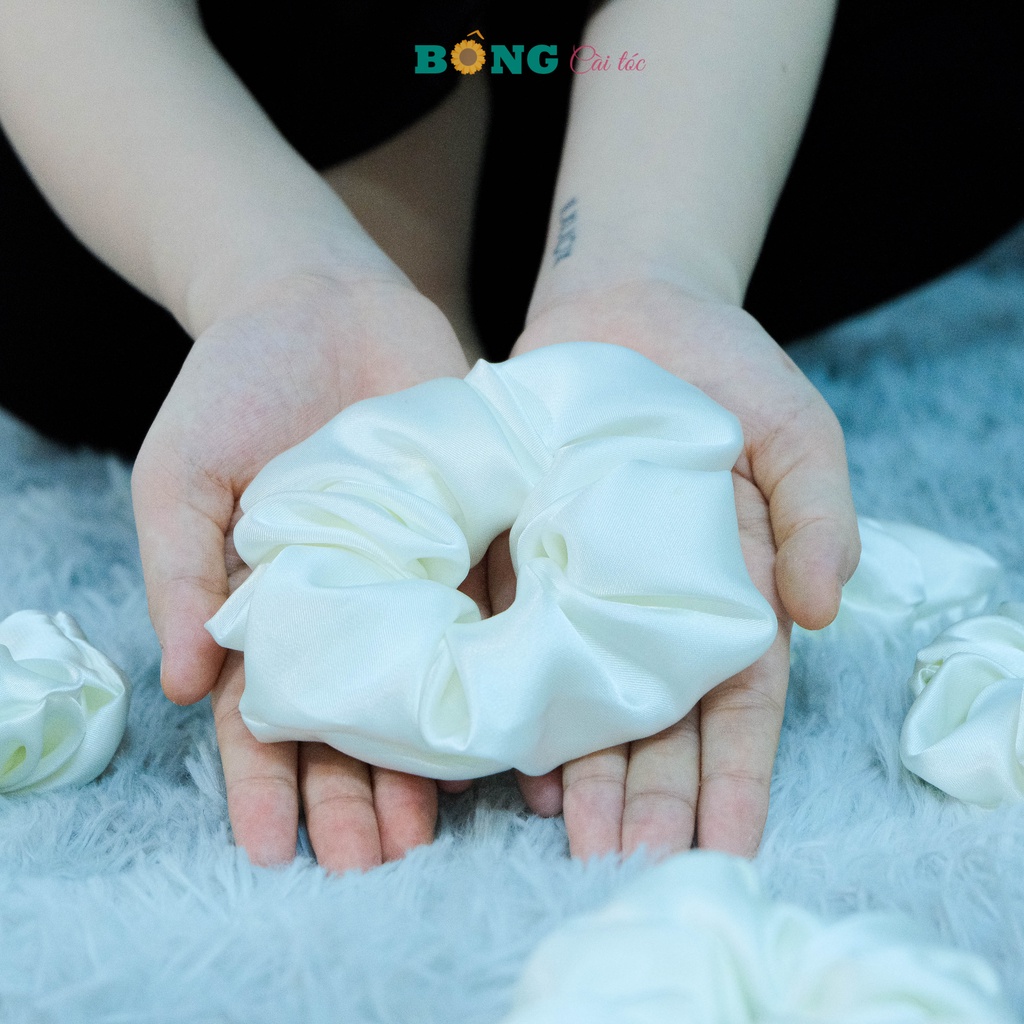 Dây buộc tóc scrunchies phi bóng đường kính 11cm SR40 - scrunchies BÔNG Cài Tóc