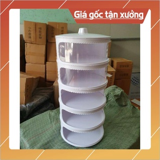 Lồng bàn giữ nhiệt đậy thức ăn 5 tầng mẫu mới 2021
