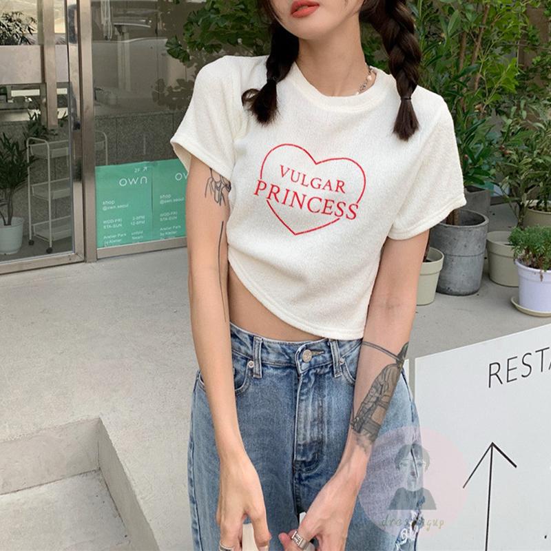 Áo Thun Ngắn Tay In Chữ Cá Tính Theo Phong Cách Mùa Hè Dành Cho Nữ