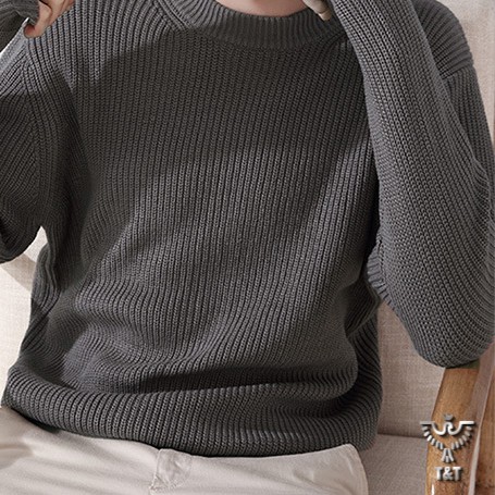 Áo len nam cổ tròn kiểu dáng hàn quốc vải len sợi dày dặn AL105