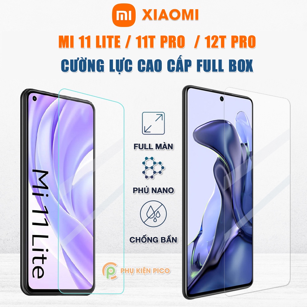 Cường lực Xiaomi Mi 11 Lite / Xiaomi 11T Pro / Xiaomi 12T full màn hình chính hãng Gor - Dán màn hình Xiaomi Mi 11 Lite