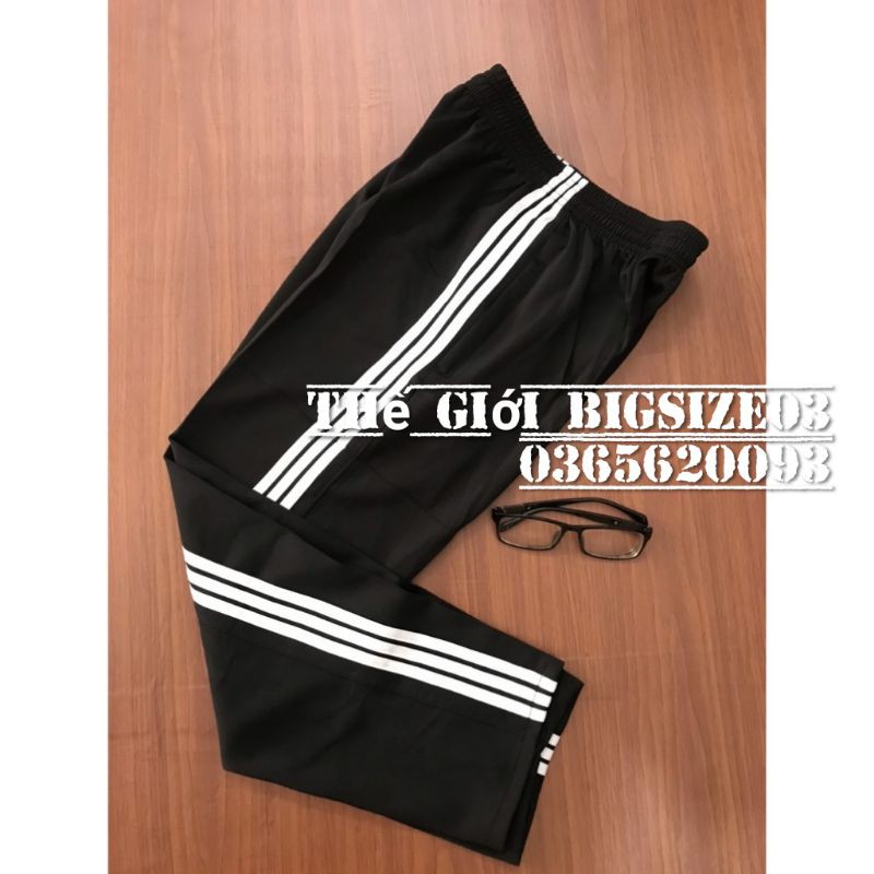 Quần jogger 3 sọc suông nữ 40kg - 97kg