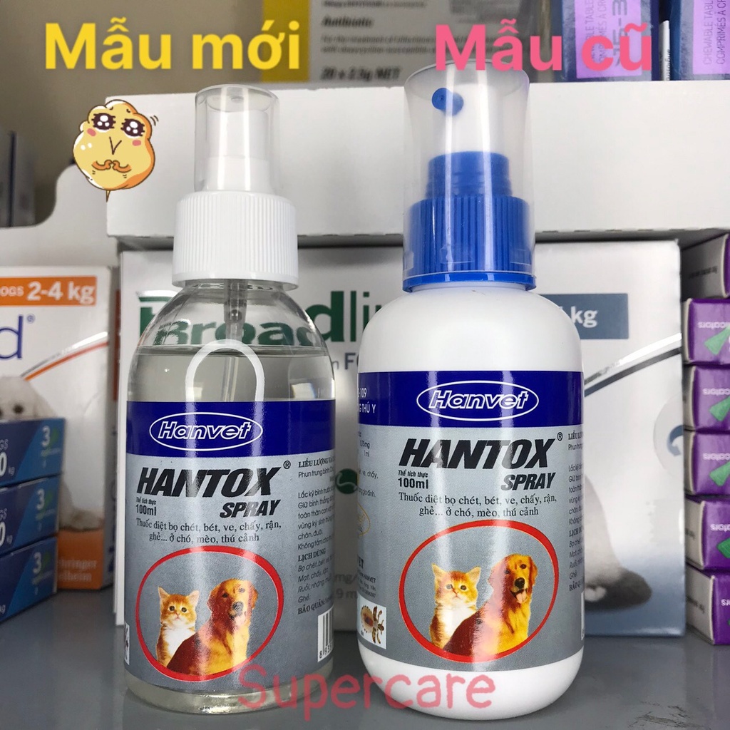 HANTOX- Spray 100ml - Xit ghẻ, ve , bọ chét trên Chó thumbnail
