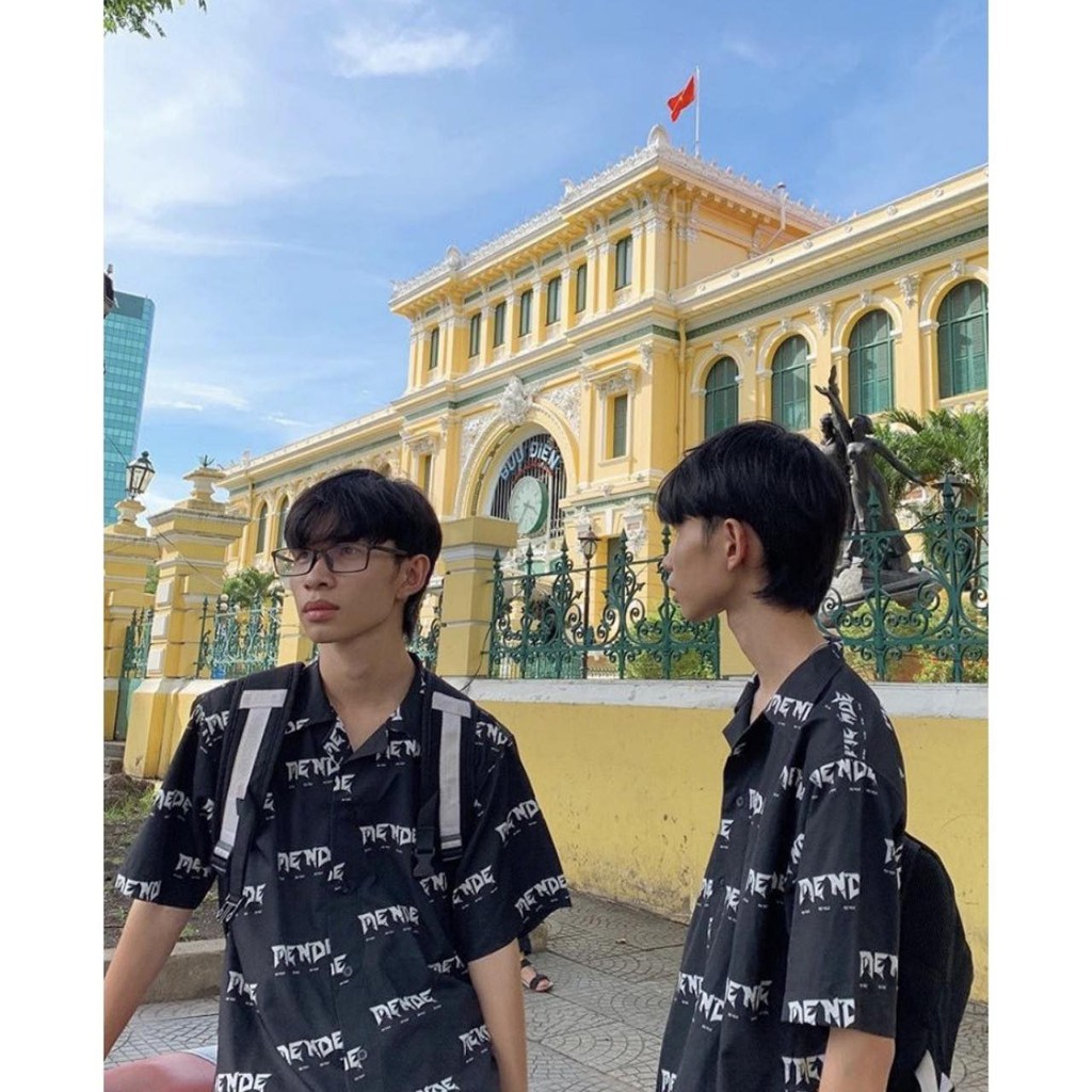 [Mã FAMAYMA2 giảm 10K đơn 50K] Áo sơ mi nam nữ in dòng chữ MENDE cực hot | BigBuy360 - bigbuy360.vn